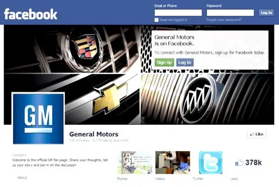 Facebook-GM-fan-page