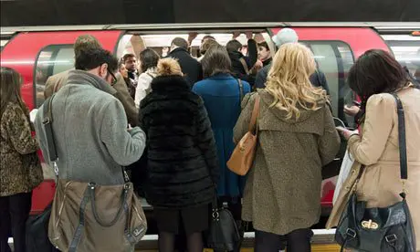 Passengers on the London underground