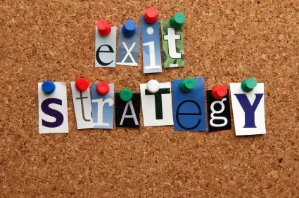 Exit strategy pinned on noticeboard