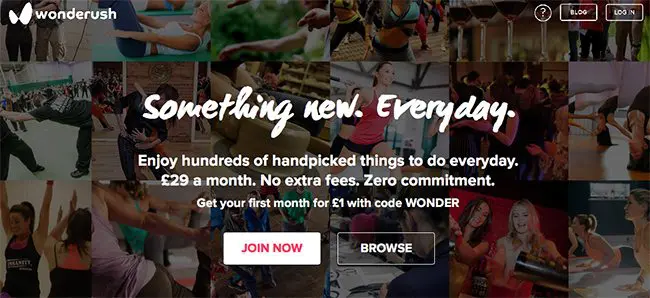 Wonderush lifestyle subscription