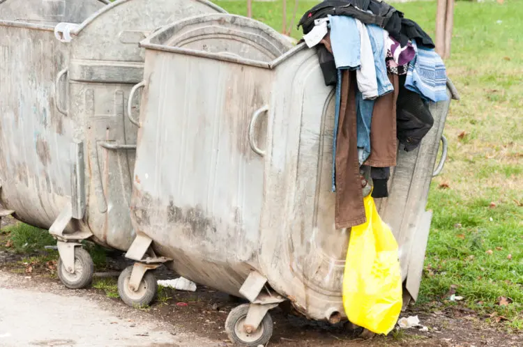 thrown away clothing