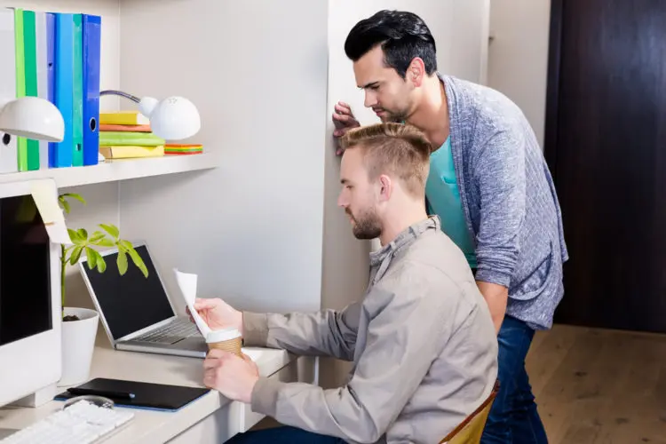 gay couple at office