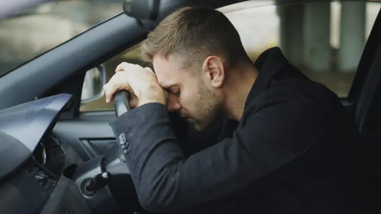 stressed motorist