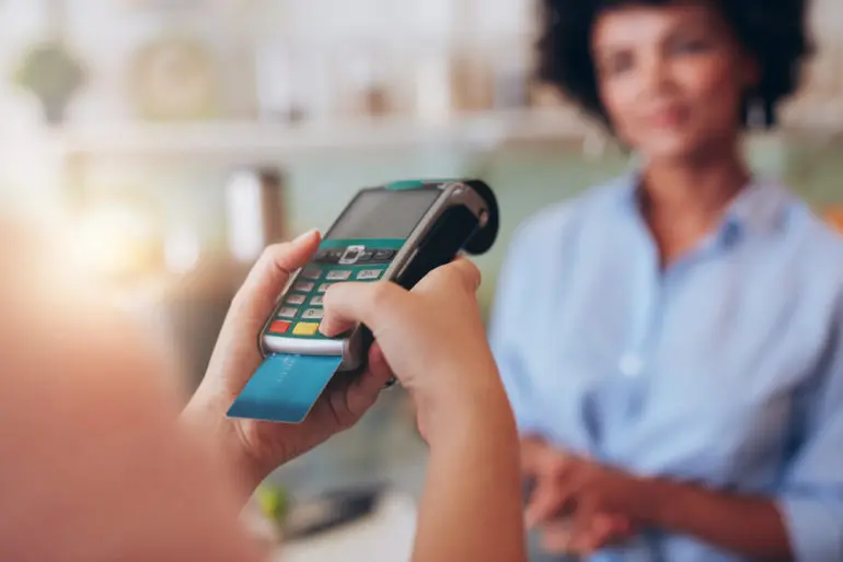 paying by debit card