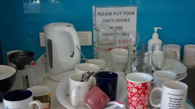 dirty office kitchen