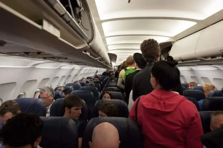 Boarding plane