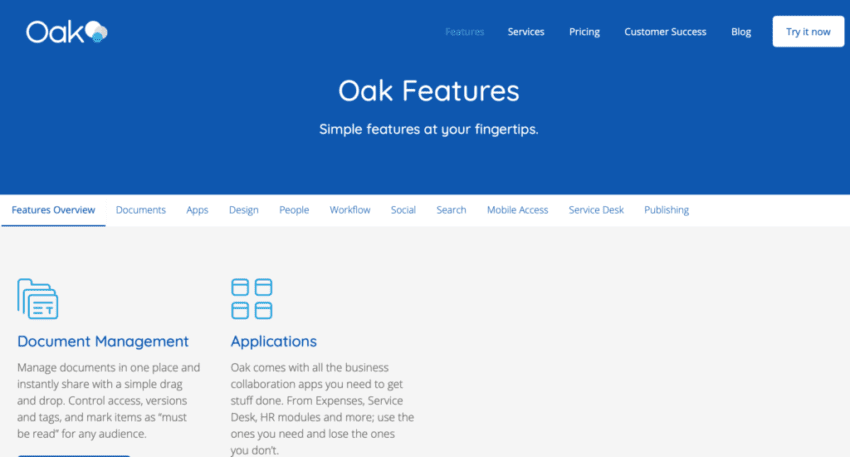 Oak Intranet