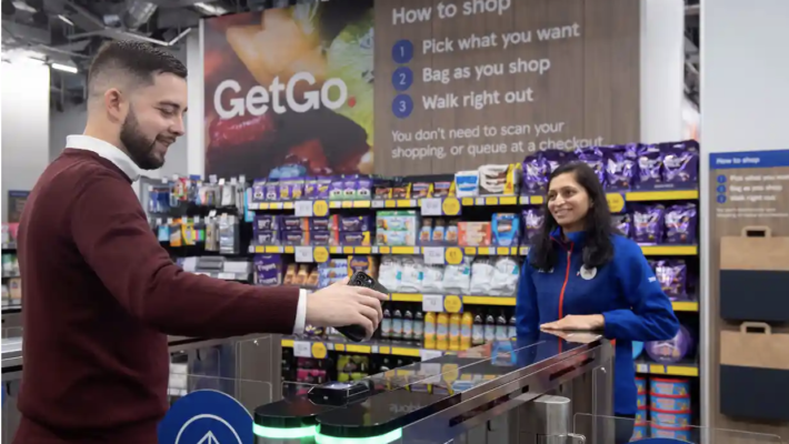 Tesco is fighting back against Amazon with its first “just walk out” store, where it is possible to buy groceries without having to scan items or visit a till.