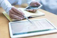 Accounting,On,A,Tablet,Computer,,Close-up