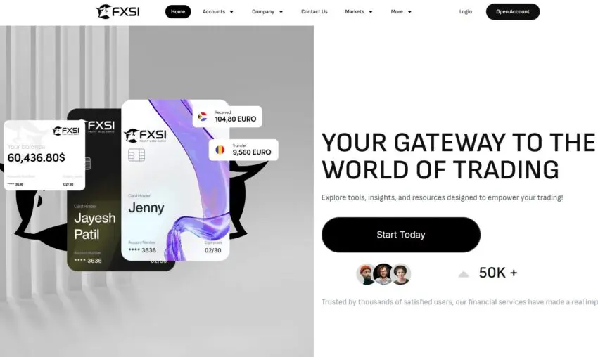 FXSI.com is an online brokerage specializing in CFD trading across various asset classes, including forex, stocks, indices, commodities, and cryptocurrencies.