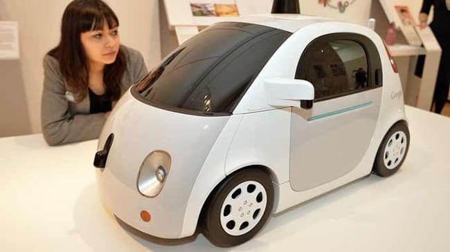 A prototype of Google's self driving cars