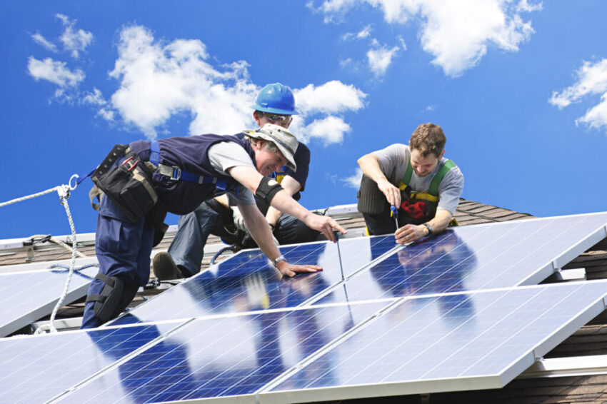 Solar panel installation