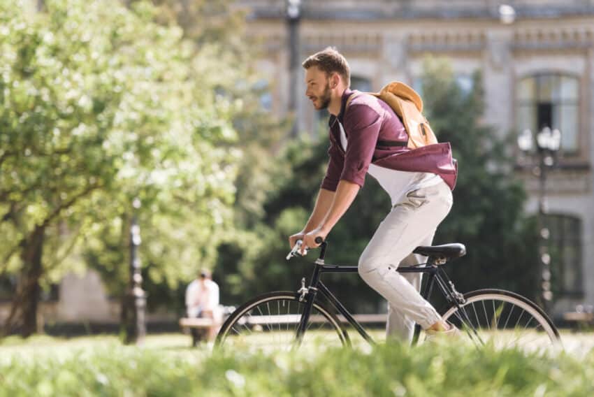 Riding bike