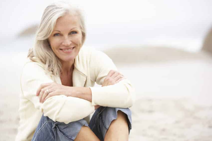 woman on beach