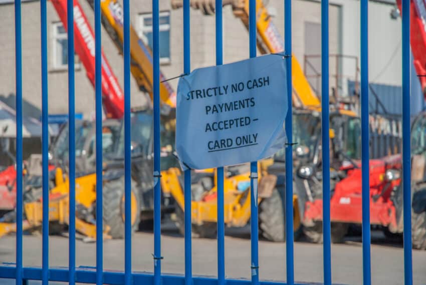 no cash payments