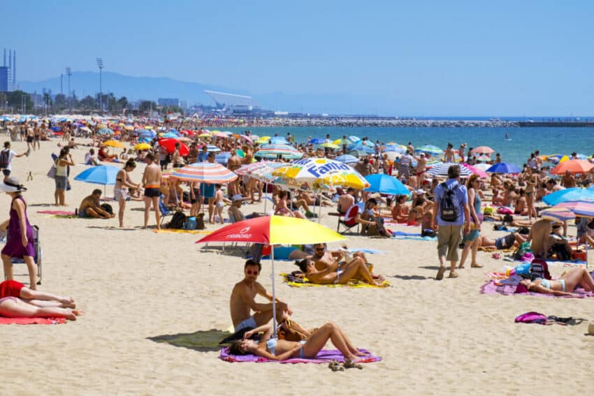 busy beach