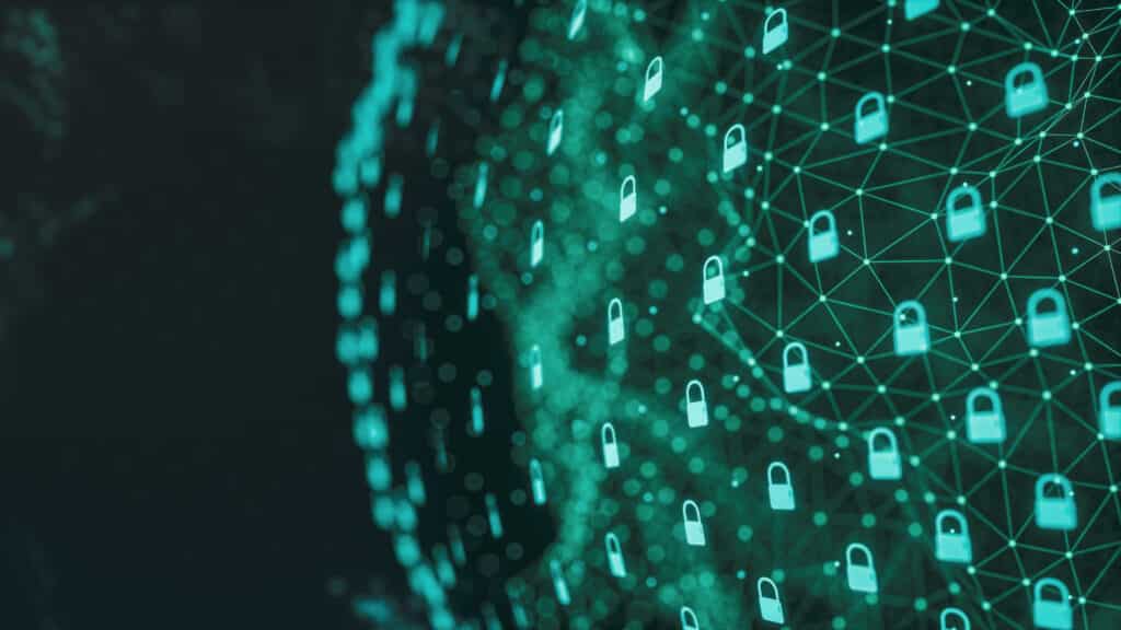 Futuristic,Cyber,Technology,Background,,Protection,Screen,Network,Connections,Interface,,3d