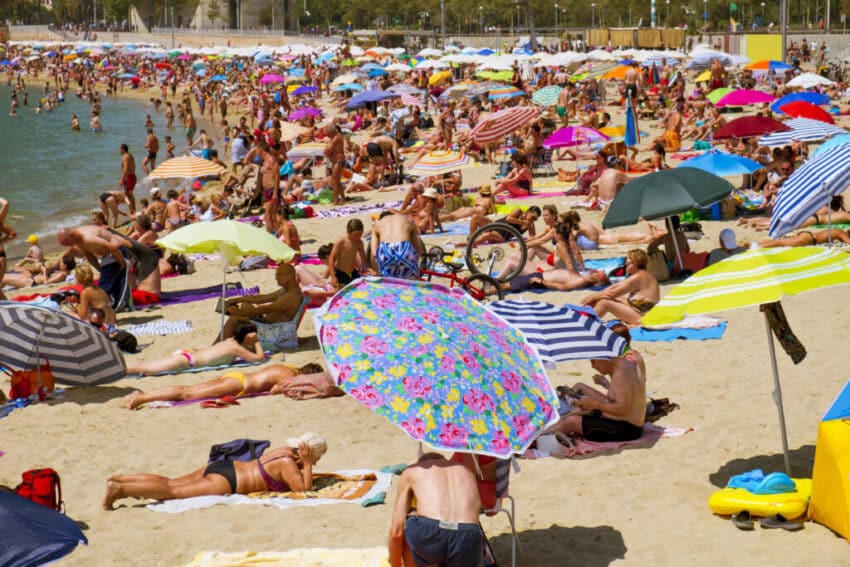 busy beach
