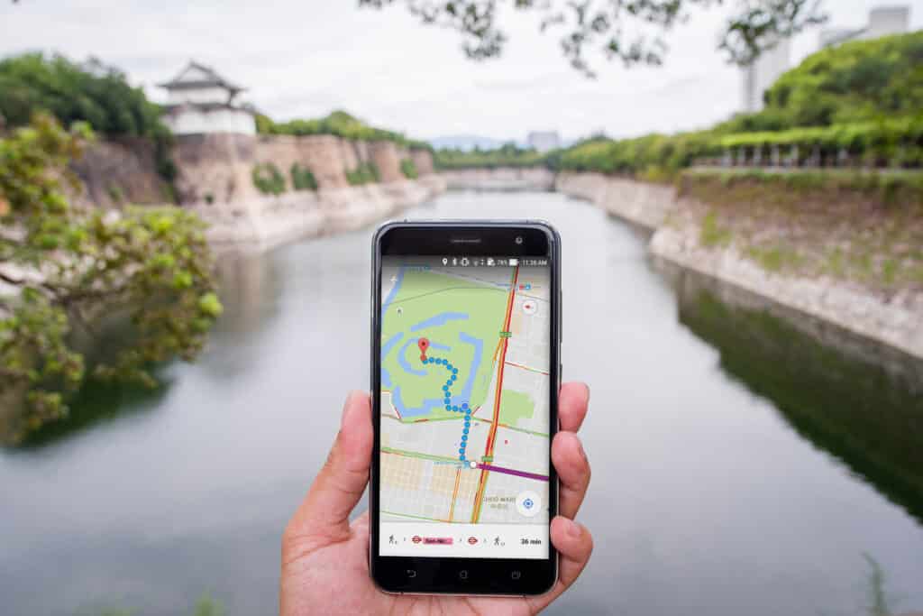 Osaka,,Japan,-,September,15:,Unidentified,Man,Hold,A,Phone
