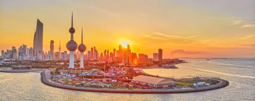 Beautiful,Sunset,Of,Kuwait,City,Landscape