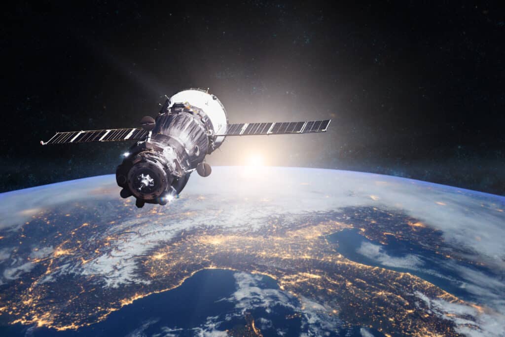 Planet,Earth.,Spacecraft,Launch,Into,Space.,Elements,Of,This,Image