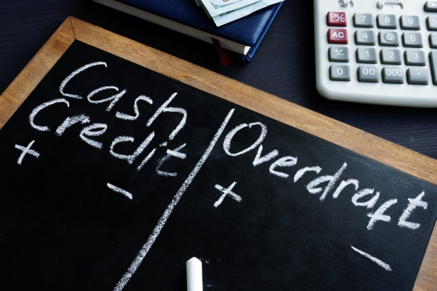 Cash,Credit,Vs,Overdraft,Handwritten,On,A,Blackboard.