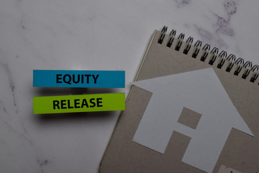 Equity,Release,Write,On,Sticky,Note,And,House,Made,From