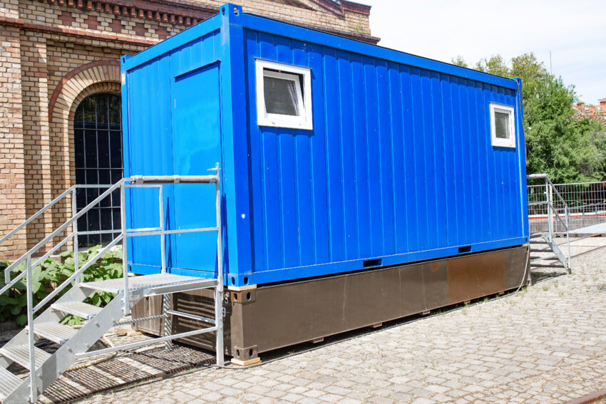 Mobile,Building,In,Industrial,Or,Construction,Site