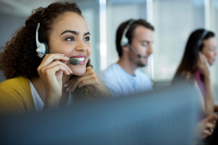 Customer,Service,Executive,Working,At,Office