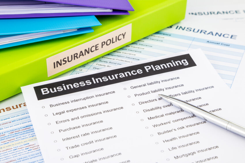 Business,Insurance,Planning,Checklist,With,Documents,And,Binders,,Concept,For