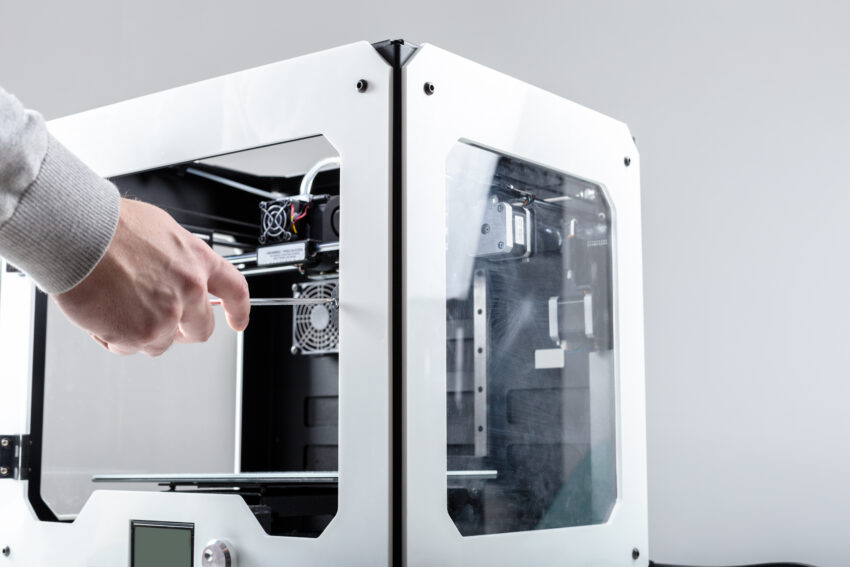 Designer,Working,With,3d,Printer