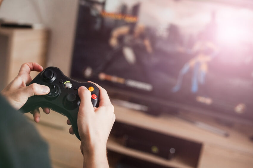 The,Guy,Is,Playing,On,The,Console