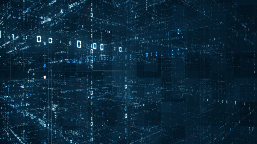 Digital,Binary,Code,Matrix,Background,-,3d,Rendering,Of,A