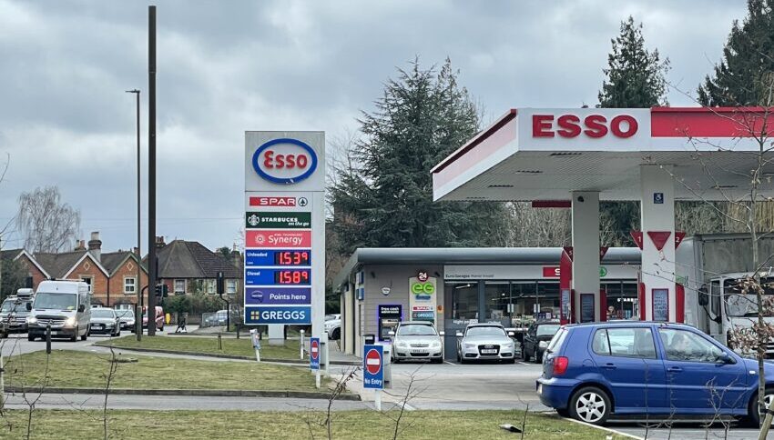 UK petrol prices pass the ‘grim milestone’ of 150p for the first time