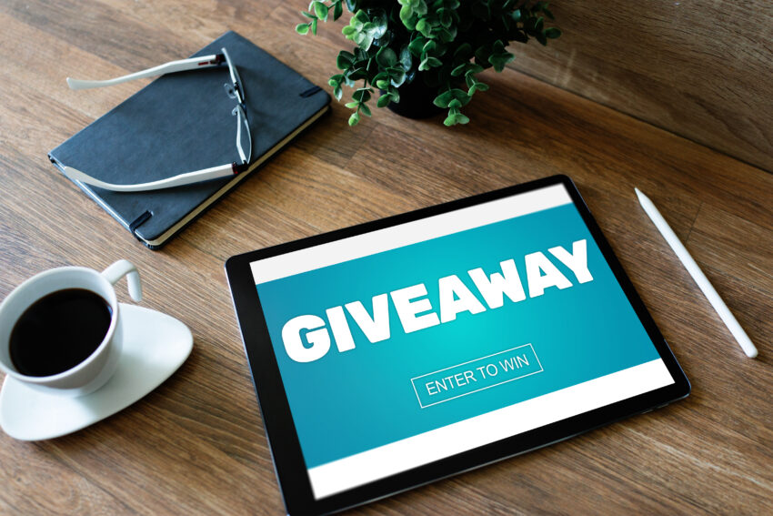 Giveaway,,Enter,To,Win,Text,On,Screen.,Lottery,And,Prizes.