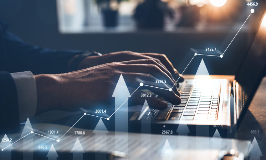 Businessman,Using,Laptop,For,Analyzing,Data,Stock,Market.,Forex,Trading