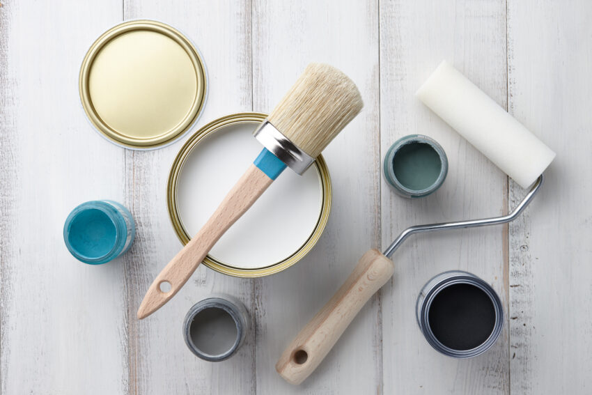 Paint,Brush,,Sponge,Roller,,Paints,,Waxes,And,Other,Painting,Or