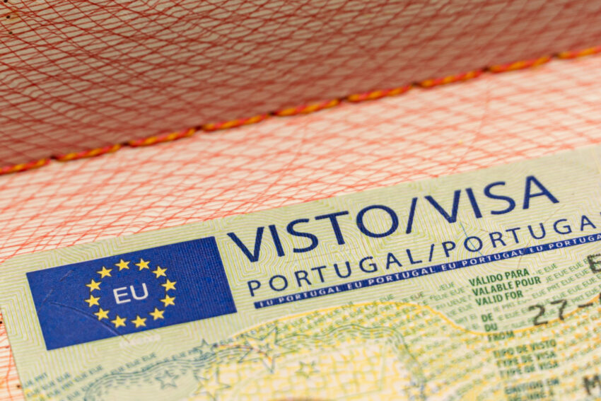 Close,Up,Schengen,Visa,Of,Portugal,In,The,Passport.,Closed