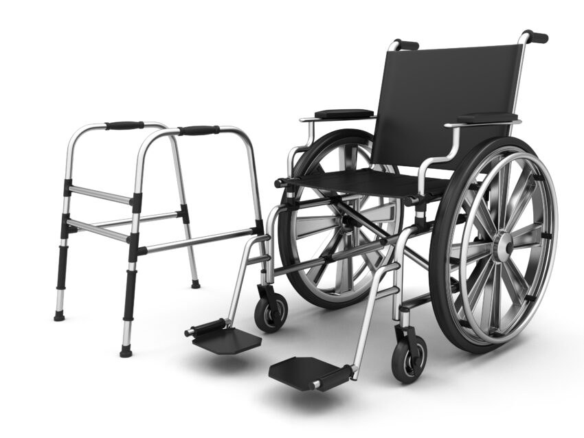 Adjustable,Folding,Walkers,For,The,Elderly,And,Wheel,Chair,On