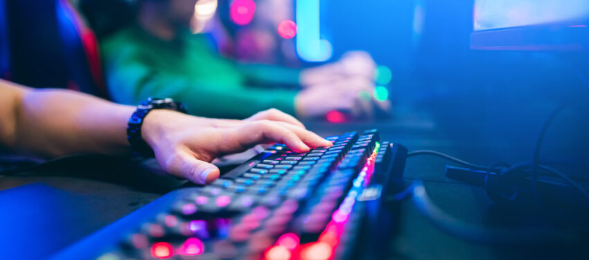 Professional,Cyber,Video,Gamer,Studio,Room,With,Personal,Computer,Armchair,