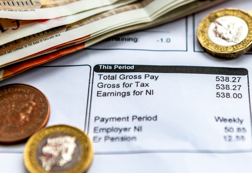 A,Payslip,Showing,Pay,As,You,Earn,Tax,Deductions,,National