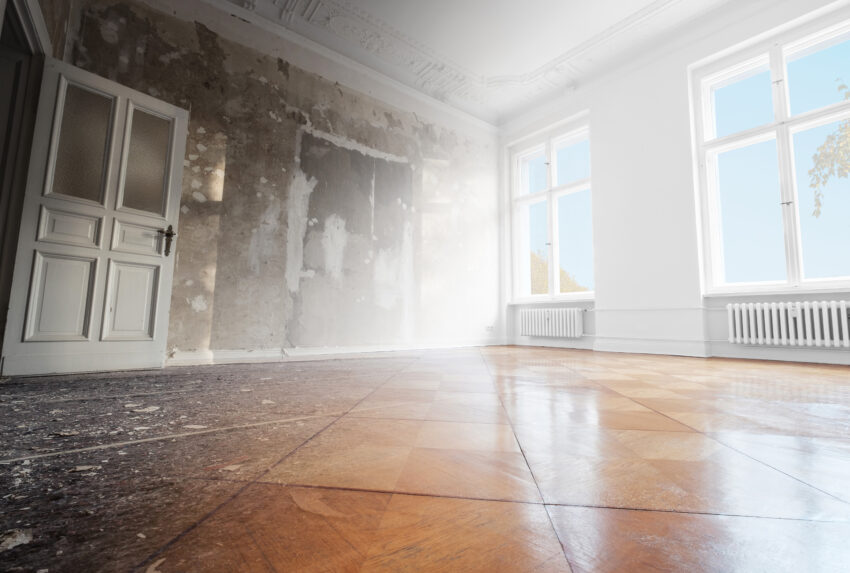 Home,Renovation,,Empty,Room,Before,And,After,Refurbishment,Or,Restoration