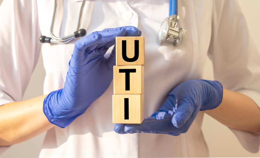 Word,Uti,Concept,,Urinary,Tract,Infection,Inscription,On,Cubes,In