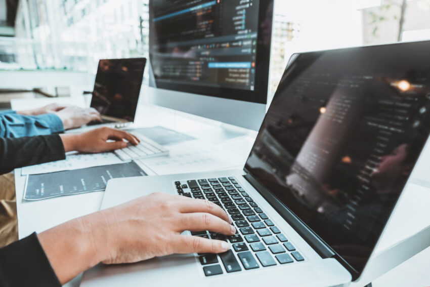 Developing,Programmer,Team,Development,Website,Design,And,Coding,Technologies,Working