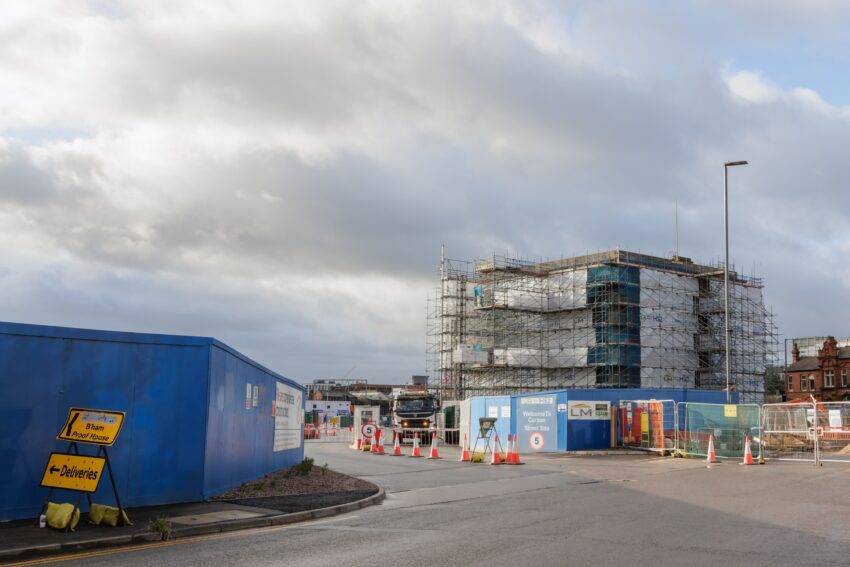 HS2 construction site at Curzon Street in Birmingham