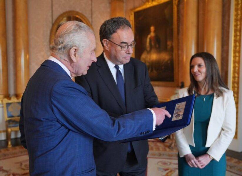 King Charles expressed surprise and gratitude on Tuesday as he became only the second reigning monarch to feature on British banknotes.